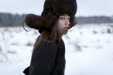 Beautiful Russian Woman In A Vintage Dress. Russian Village. Winter. #2  Photograph by Cavan Images - Pixels