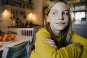 Portrait of pensive girl at home - KNSF05835