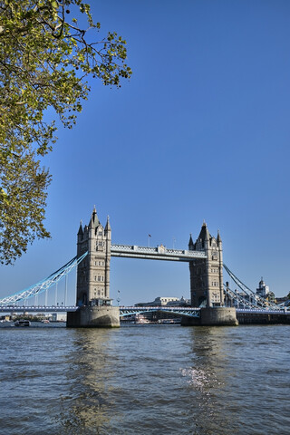 UK, London, Themse und Tower Bridge, lizenzfreies Stockfoto