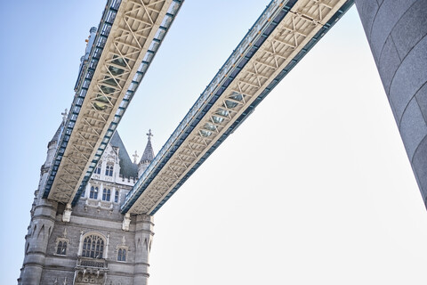 UK, London, Detail der Tower Bridge, lizenzfreies Stockfoto