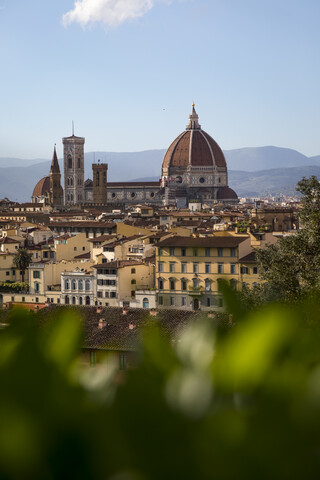 Blick auf die Kathedrale von Florenz, Florenz, Italien, lizenzfreies Stockfoto