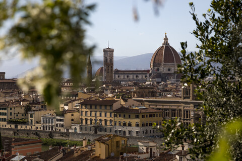 Blick auf die Kathedrale von Florenz, Florenz, Italien, lizenzfreies Stockfoto