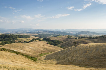 Landscape with harvested fields, Tuscany, Italy - OJF00338