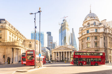 UK, London, Lombard Street, bank station, bank of england, financial district in a sunny day - TAMF01458