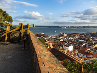 View over the city with Tejo River from Miradouro da Nossa Senhora do Monte, Lisbon, Portugal - AMF07018