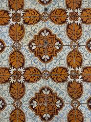 Detail of a tiled house front, Lisbon, Portugal - AMF07024