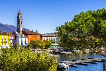 Bootsstege am Lago Maggiore, Ascona, Tessin, Schweiz - PUF01469