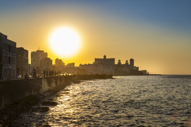 View to Malecon at sunset, Havana, Cuba - HSIF00620