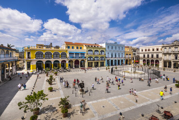 View to Plaza Vieja from above, Havana, Cuba - HSIF00631