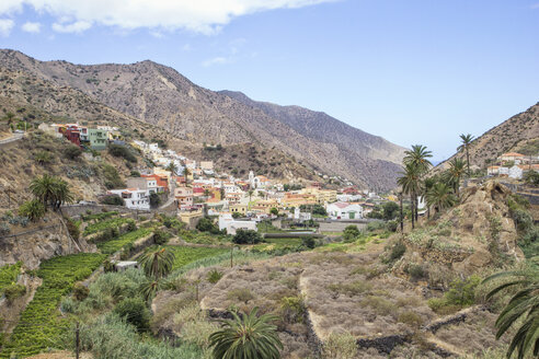 Blick auf Vallehermoso, La Gomera, Kanarische Inseln, Spanien - MAMF00672