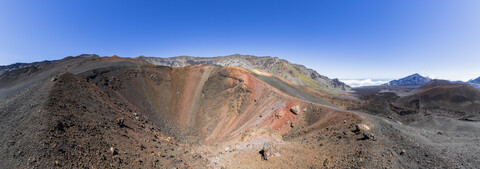 Sliding Sands Trail, Kalu'uoka'o'o Krater, Vulkan Haleakala, Haleakala National Park, Maui, Hawaii, USA, lizenzfreies Stockfoto