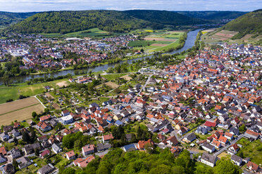 View of Kleinheubach and Grossheubach, Bavaria, Germany - AMF07046