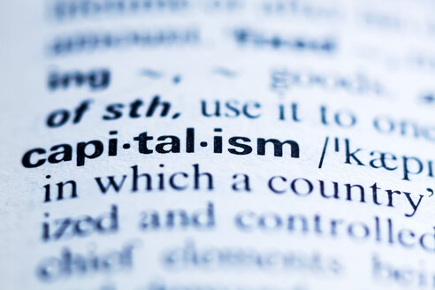 Keyword in a dictionary, capitalism - TCF06082