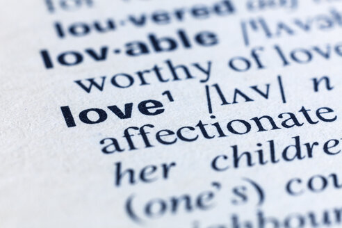 Keyword in a dictionary, love - TCF06087