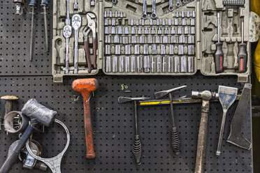 Tools hanging on pegboard - BLEF04451