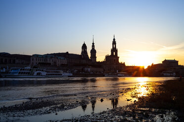 Skyline bei Sonnenuntergang, Dresden, Deutschland - PUF01508