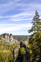 View to Elbe Sandstone Mountains Saxony, Germany - PUF01509
