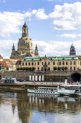 Blick auf die Frauenkirche mit Sekundogenitur im Vordergrund, Dresden, Deutschland - PUF01515