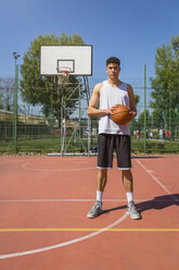 Young man playing basketball - MGIF00486