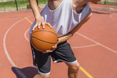 Young man playing basketball - MGIF00514