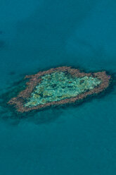 Luftaufnahme eines Korallenriffs auf den Whitsunday Islands, Queensland, Australien - RUNF02265