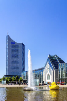 City-Hochhaus, Augusteum und Paulinum am Augustusplatz, Leipzig, Deutschland - PUF01562