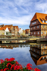 Half-timbered houses at old harbour, Lueneburg, Germany - PUF01568