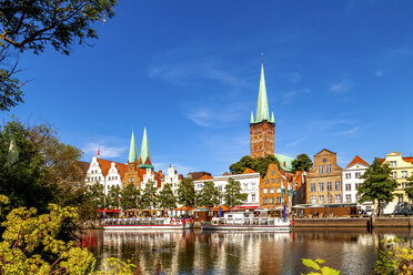 Ansicht von Lübeck am Fluss TRve, Deutschland - PUF01580