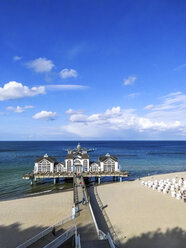 Blick auf Seebrücke von oben, Sellin, Rügen, Deutschland - PUF01600