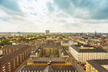 Blick auf das Stadtzentrum von oben von der Erlöserkirche, Kopenhagen, Dänemark - TAMF01528
