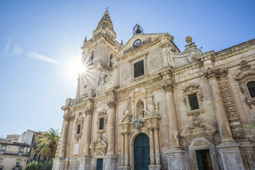 San Giovanni Cathedral in backlight, Ragusa, Sicily, Italy - MAMF00734