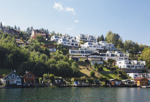 Houses at lakeshore, Seeboden, Millstatt Lake, Carinthia, Austria - GWF06097