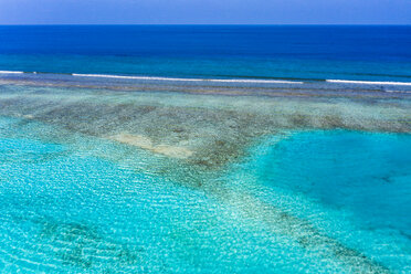 Luftaufnahme des Außenriffs, Süd-Male-Atoll, Malediven - AMF07104