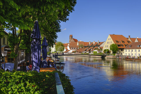 Biergarten Zur Insel, Isar, Landshut, Bayern, Deutschland - SIEF08652