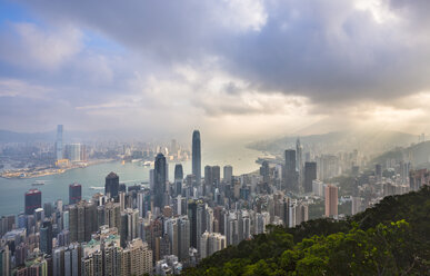 Hong Kong Central skyline and Victoria Harbour, Hong Kong, China - HSIF00663