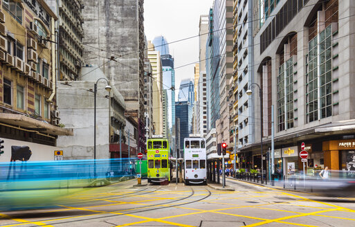 Straßenbahnen in Hongkong Central, Hongkong, China - HSIF00675