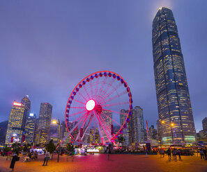 Hongkong Central Riesenrad bei Nacht, Hongkong, China - HSIF00685