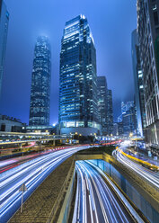 Hongkong Central IFC bei Nacht, Hongkong, China - HSIF00687