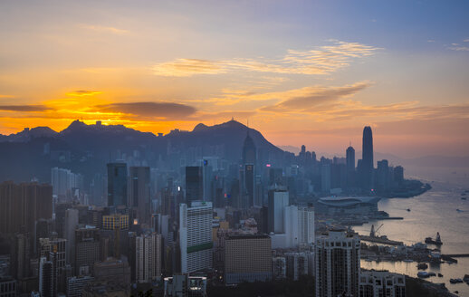 Zentrale Skyline von Hongkong, Hongkong, China - HSIF00688
