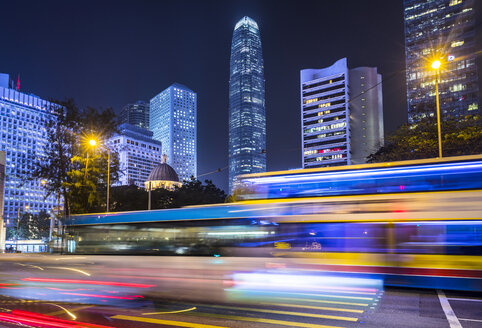 Hongkong Central bei Nacht, Hongkong, China - HSIF00703