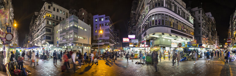 Sham Shui Po Straßenmarkt bei Nacht, Hongkong, China - HSIF00706