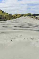 White sand dunes on Wharariki Beach, South Island, New Zealand - RUNF02432
