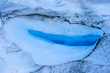 Huge hole in the ice of the Fox Glacier, South Island, New Zealand - RUNF02477