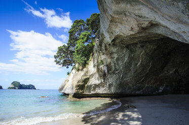 Höhle als Eingang zur wunderschönen Cathedral Cove, Coromandel, Nordinsel, Neuseeland - RUNF02500