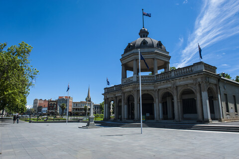 Historisches Stadtzentrum von Bendigo, Victoria, Australien, lizenzfreies Stockfoto