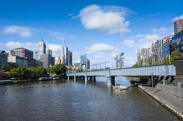 The heart of Melbourne on the Yarra river, Victoria, Australia - RUNF02532