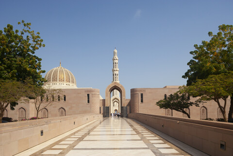 Große Sultan-Qaboos-Moschee, Muscat, Oman, lizenzfreies Stockfoto