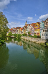 Houses at river Neckar, Tuebingen, Baden-Wuerttemberg, Germany - MRF02014