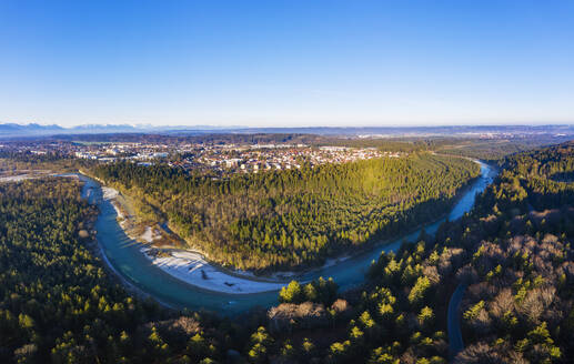 Luftaufnahme von Geretsried, Naturpark Isarauen, Oberbayern, Deutschland - SIEF08672