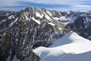 Mountaineers heading to Mt. Blanc, Chamonix, France - MINF11884